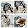 [hgTUP] Snoopy Tote Bag, Canvas Tote Bag, Large Capacity, Snoopy Shoulder Bag, Canvas Tote Bag with Zipper and Interior Pocket, Eco Bag, Meeting Bag,