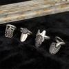 1Pc Retro Nail Ring Unisex Adjustable Opening Ring Hip-Hop Punk for Daily Wear Party Street Performance Jewelry Gifts