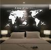 Cross Asia Edition Acrylic Map Wall Sticker for Home and Living Room Decor