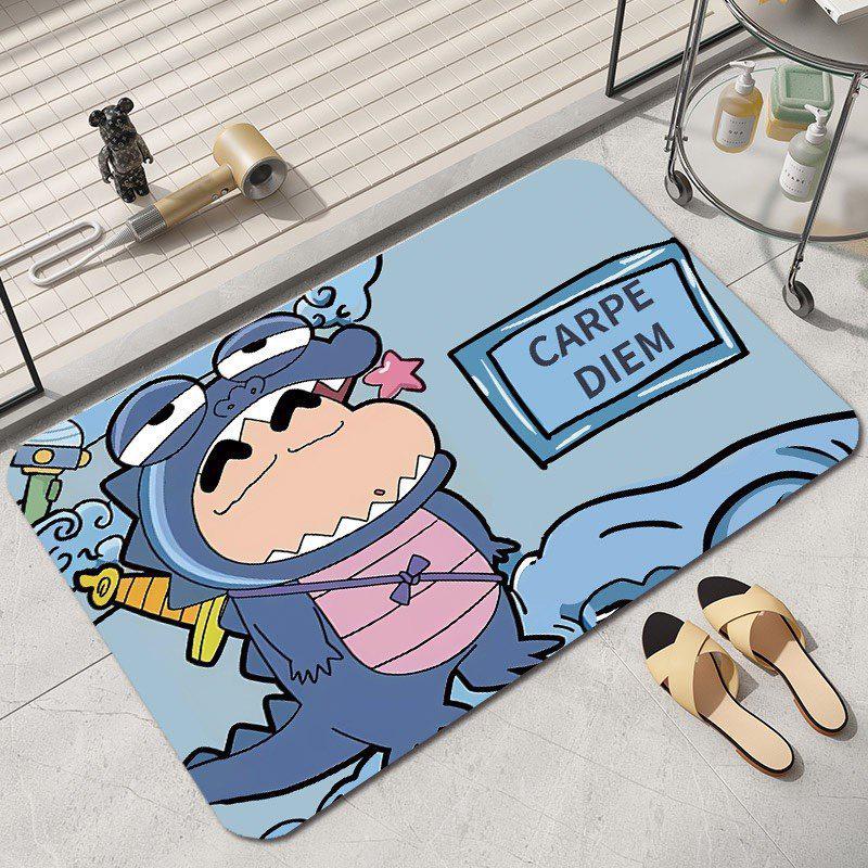 Cartoon Shin-chan Diatom Mud Bathroom Floor Mat - Dirt-Resistant, Easy Clean & Wear-Resistant