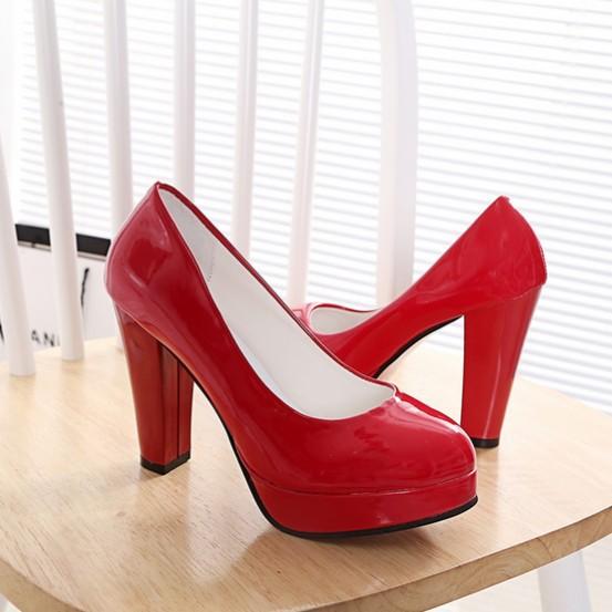 

2026Work Shoes Women Black Pumps Spring Casual Shoes Female High Heels White/red Weding Shoes 34 40 Plus Size Pumps 42 червоний