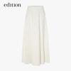 Edition Autumn Off-White Velvet Knit Midi Skirt