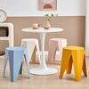Modern Creative Household Simple Dining Stool Thickened Stackable Dressing Stool Light Luxury Fashion Plastic Stool for Home