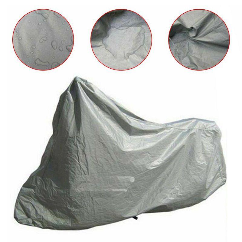Waterproof Proof Dust Uv Sun Rain Snow Full Motorcycle Cover Scooter Coat Bike