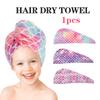 1 Pc Children's Fish Scale Hair Cap, Microfiber Soft Absorbent Hair Towel, Bathroom, Living Room Essential Hair Drying Supplies
