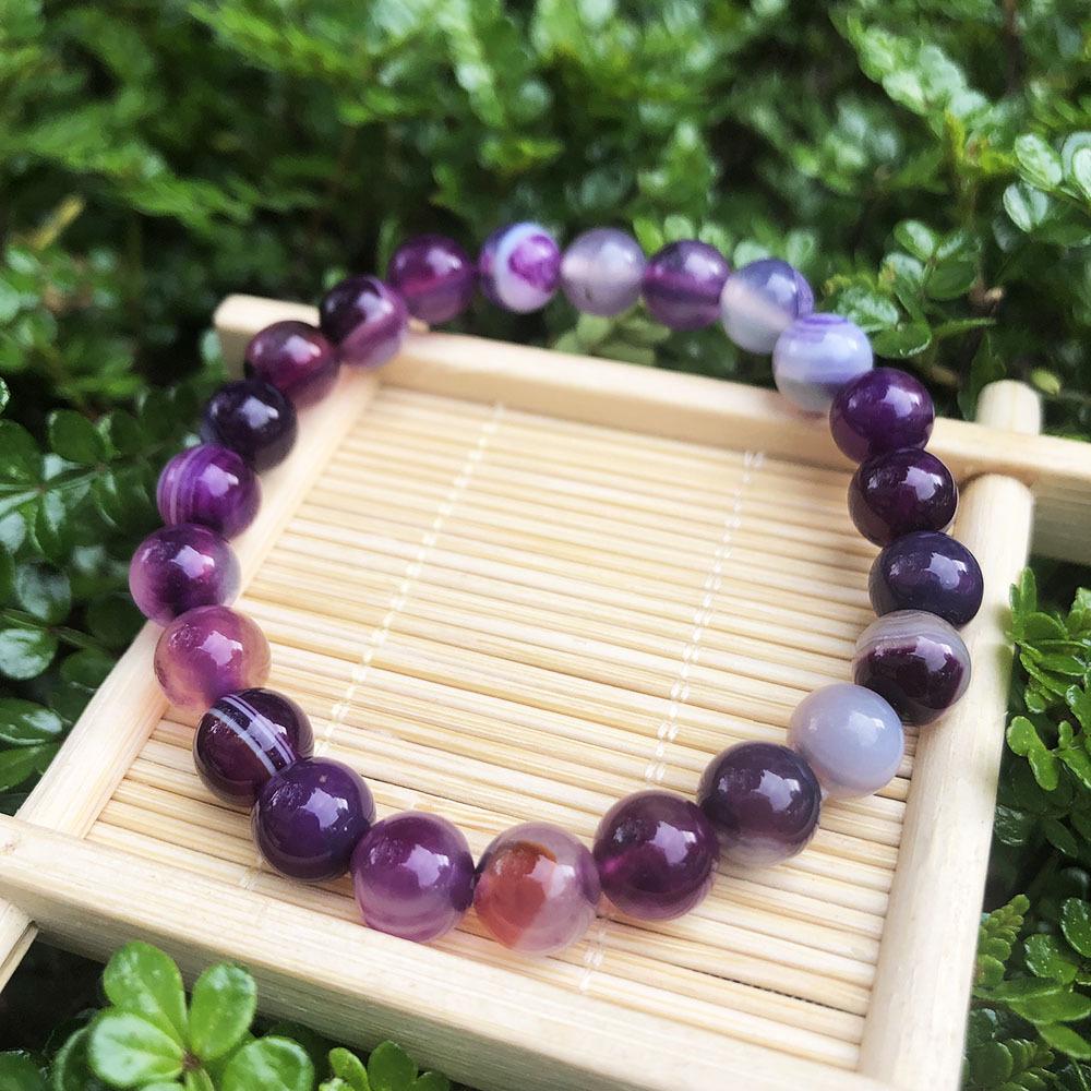 8mm Natural Amazonite Raw Stone Women's Energy Charm Bracelet