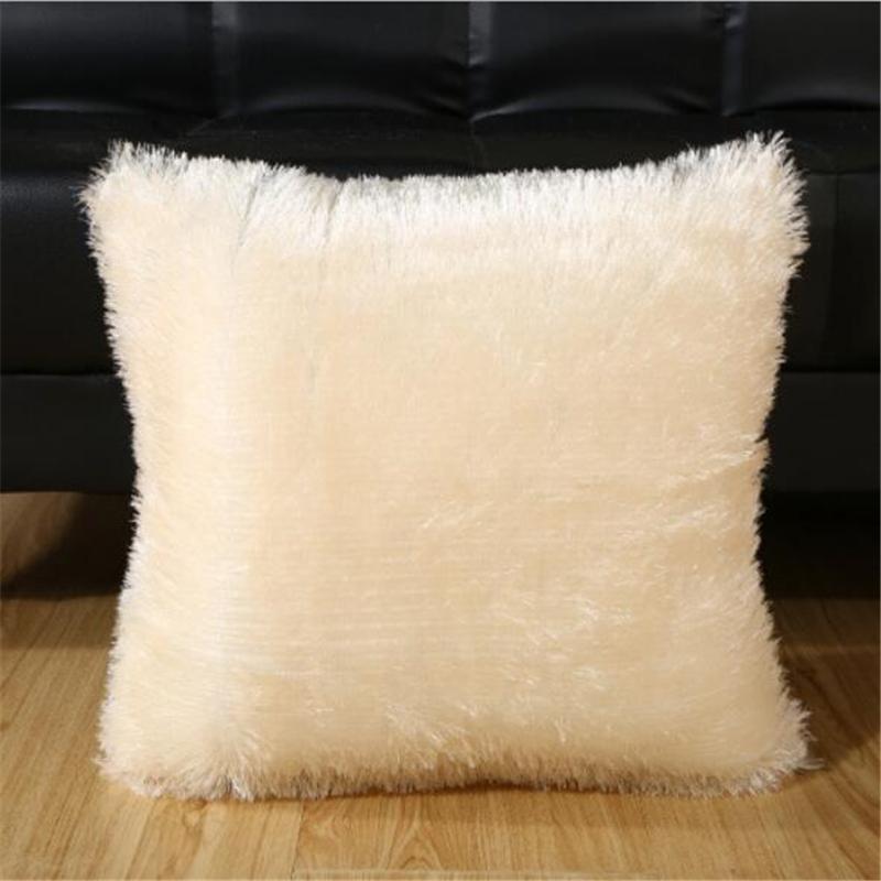 Cushion Cover Plush Velvet Fur Fluffy Sofa Soft Cushion Cover Throw Pillow Case Nordic Home Decoration Pillow Cover 40*40cm