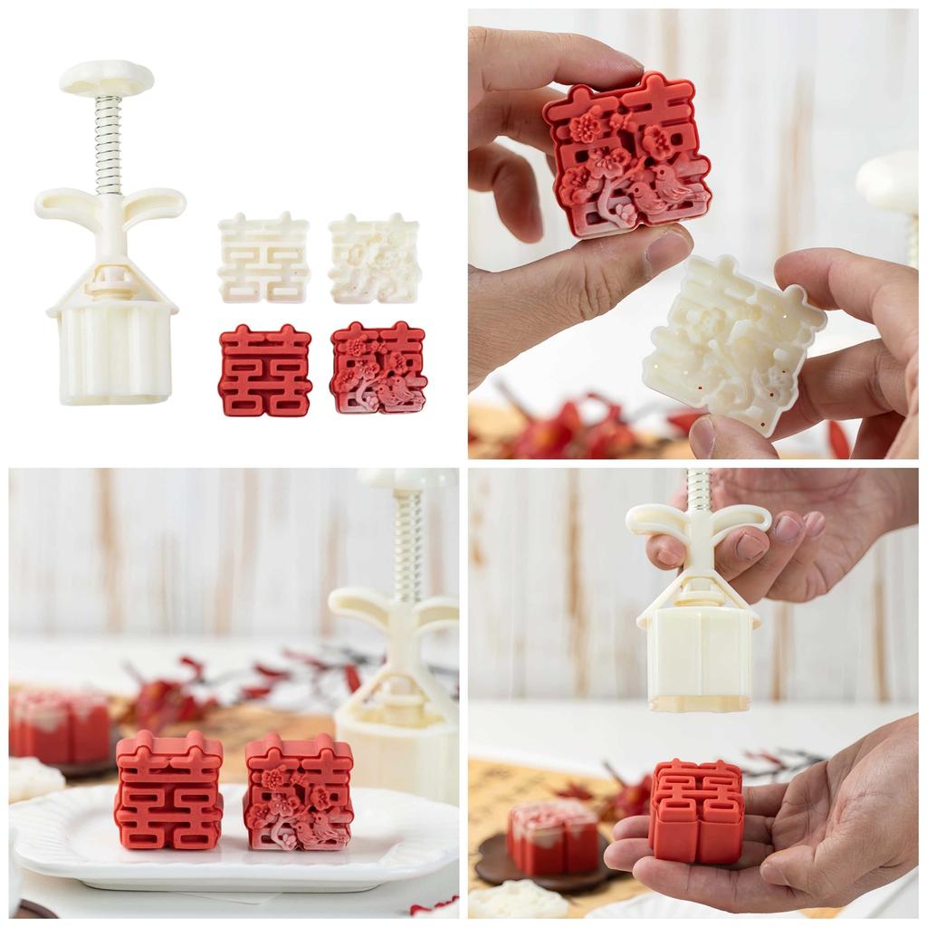 3D Magpie Pattern Moon Cake Molds MidAutumn Festival Moon Cake Maker Cookie Stamp Hand Pressure Moon Cake Baking Tool