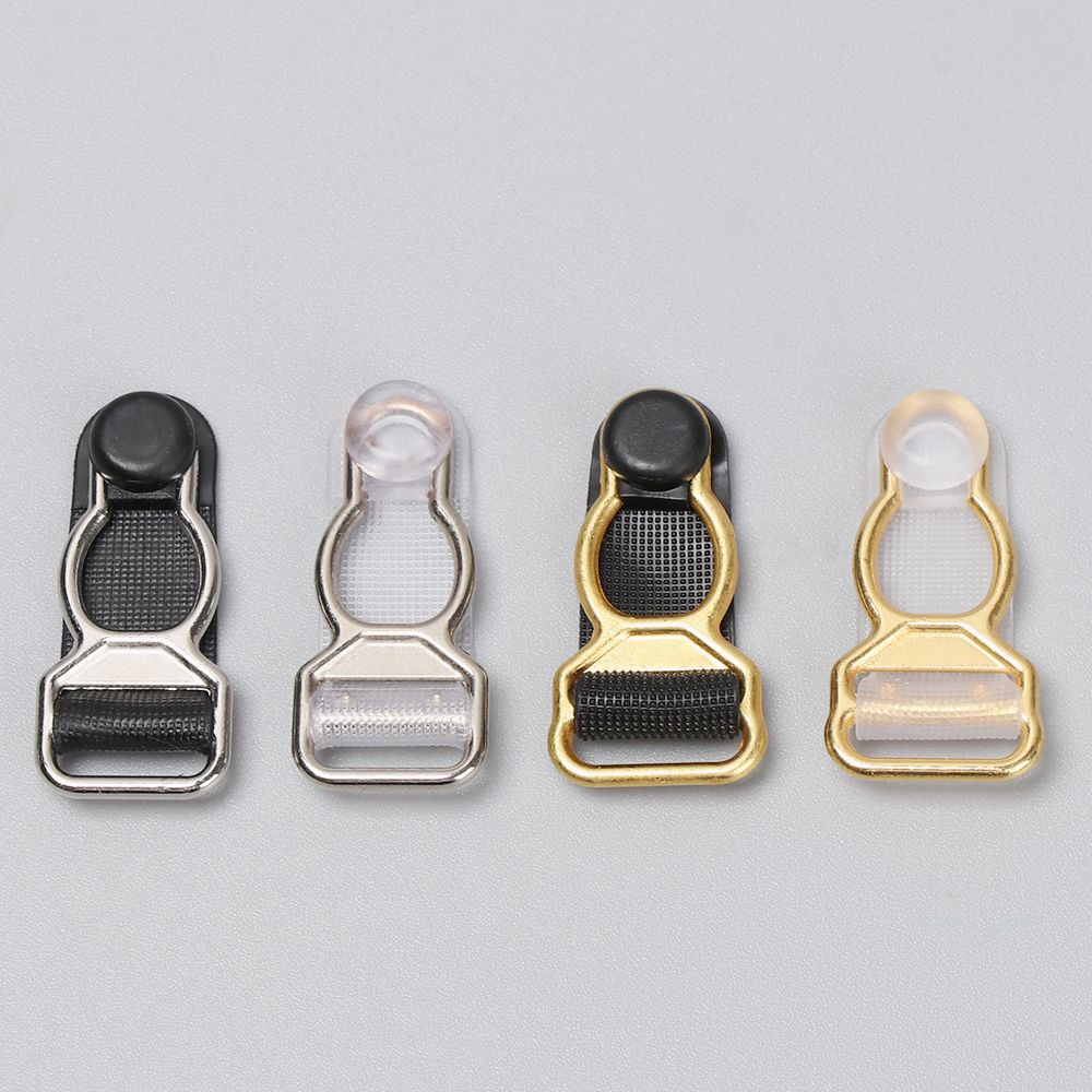 10/12 mm 10 Pcs Rubber+Metal Black Corset Leg Garter Belt Clip Hooks Adjusting Suspender Ends Buckles Hosiery Stocking Grips