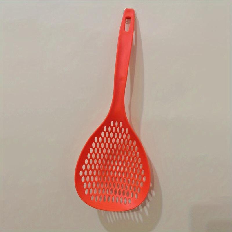 

1pc Kitchen noodle filter pot trough spoon - stainless steel long handle - perfect for home cooking and restaurant use оранжевый