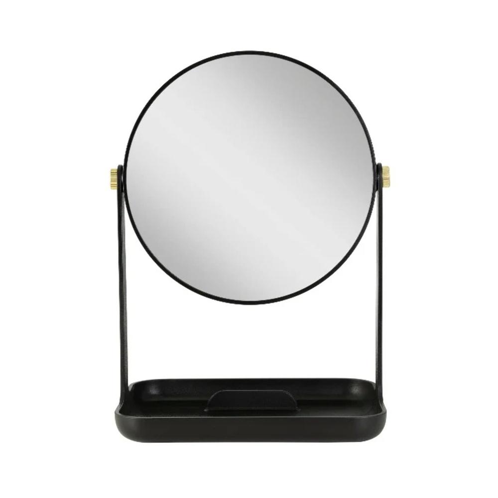 

5X 1X Dual Magnification Makeup Mirror with Accessory Tray Phone Holder 360 Degree Rotation Crystal Clear Reflection Vanity United States