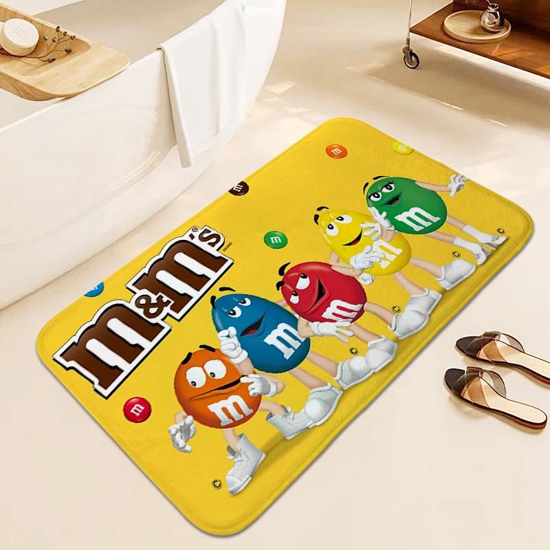 Carpet for Bedroom M&M's Sleeping Room Washable Non-slip Kitchen Rug Anti Slip Veranda Floor Mat Useful Things for Home