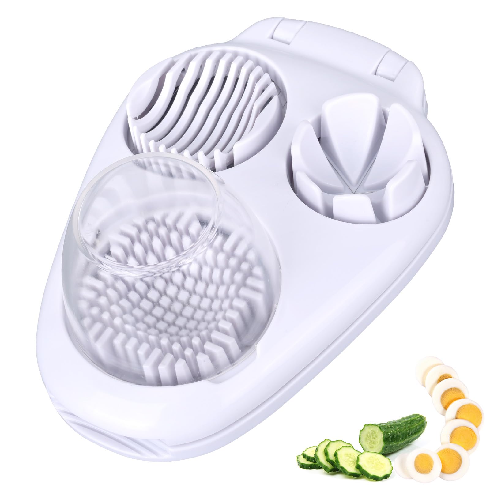 

3in1 Creative Egg Slicer Hard Boiled Eggs Slicers Kitchen Food Slicers Fruit Vegetable Manual Slicers Household Kitchen Supplies білий