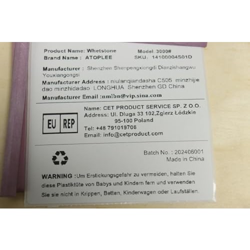 ATOPLEE 6-Piece 3000# Grit Ruby Sharpening Stones, Oil Stones, Grabber Polishing Tool, 6 Shapes: Square, Triangle, Semicircle, Cylinder, Edge, and Rec