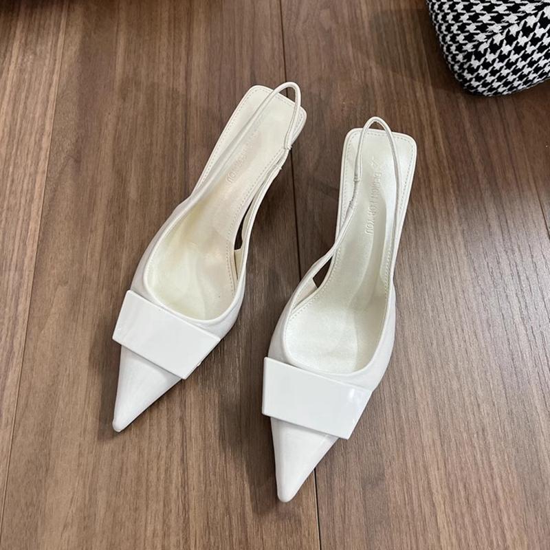 Fashion SUOJIALUN 2024 Spring New Brand Women Sandal Fashion Buckle Ladies Elegant Dress Slingback Shoes Thin High Heel Pointed Toe Pump
