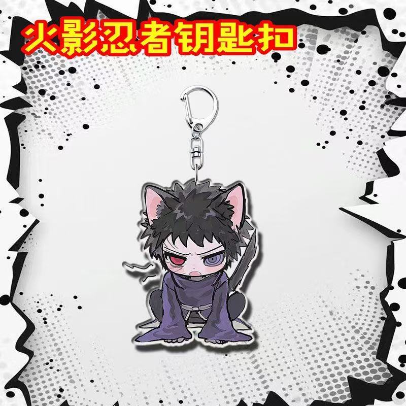 Anime Naruto Portachiavi in acrilico Accessori Naruto Uzumaki Portachiavi Cartoon