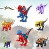 Small Dinosaur Night Light Colorful Jurassic Bagged Dinosaur Assembly Building Blocks Intelligence Toy