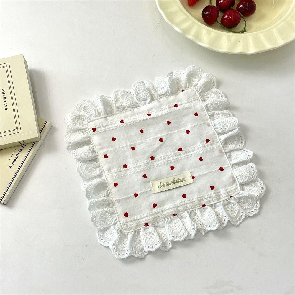 Soft Cup Mat Heart Western Food Mats New Table Cotton Napkins Wedding Decoration
