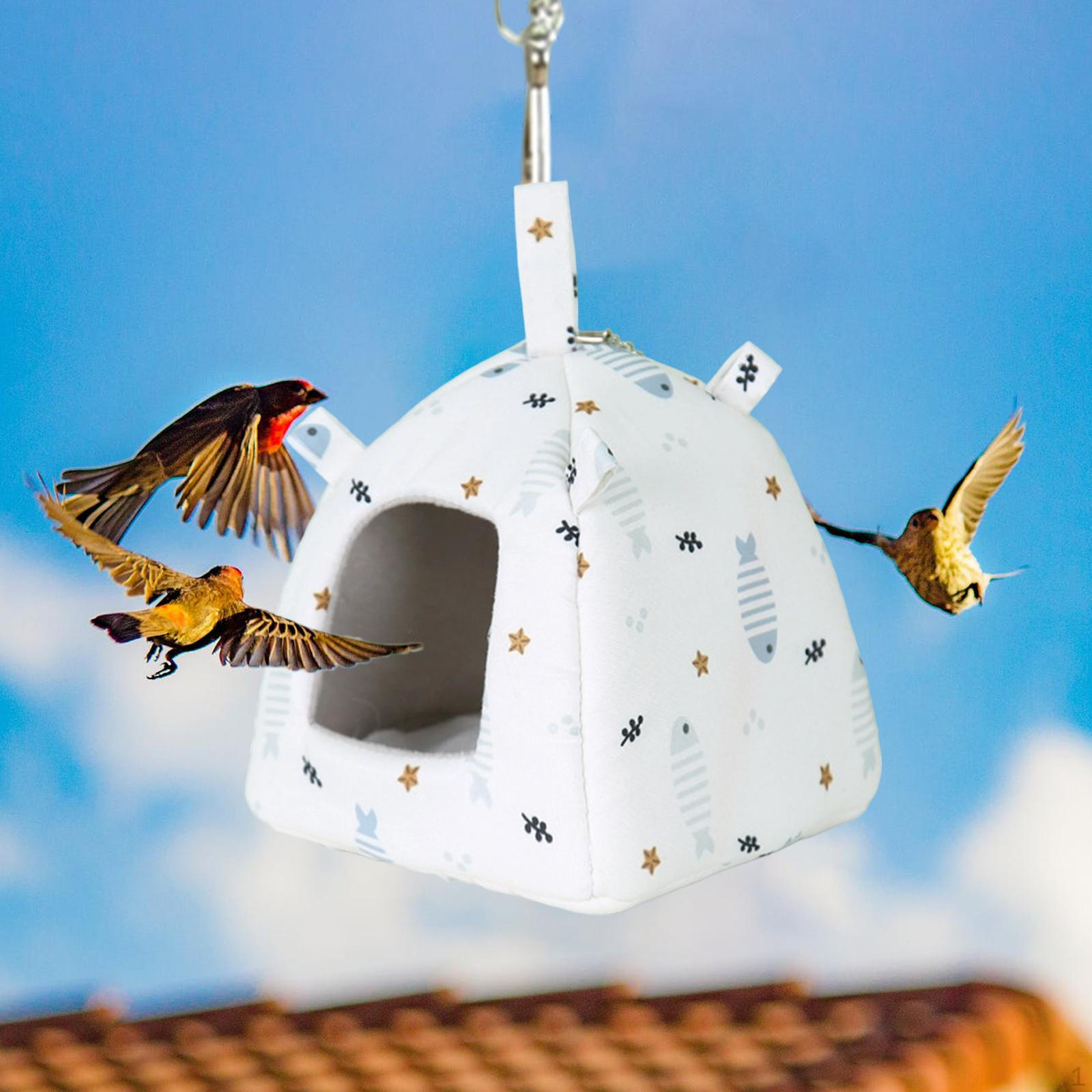 

Hanging Parrots Nest Lined Accessories for Small Pets Lightweight Comfortable Shelter Fish