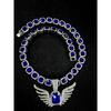 Light Luxury Niche Men's and Women's Fashionable Angel Wing Pendant, Ins, Wing Pendant, Emerald, Hip-hop, Rock Sugar Cuban Chain