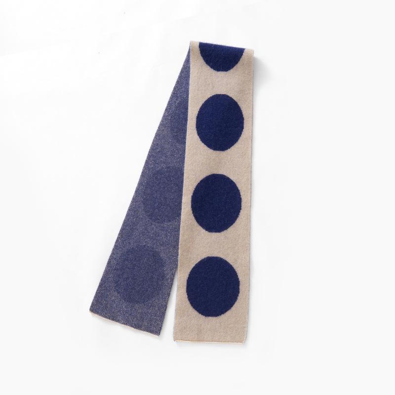 New Korean Style Children's Cashmere Polka Dot Knit Scarf - Autumn/Winter Warm Neck Gaiter