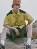 MAGOODGAN Labor 2907 Oversized Yellow Utility Short Sleeve Shirt
