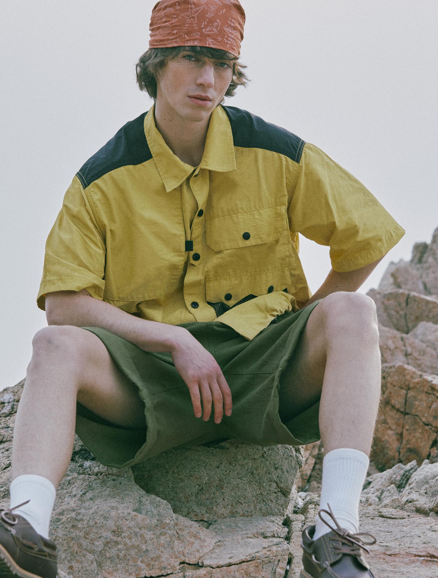 Mc Wood Gun Labor 2907 Oversized Yellow Utility Short Sleeve Shirt M