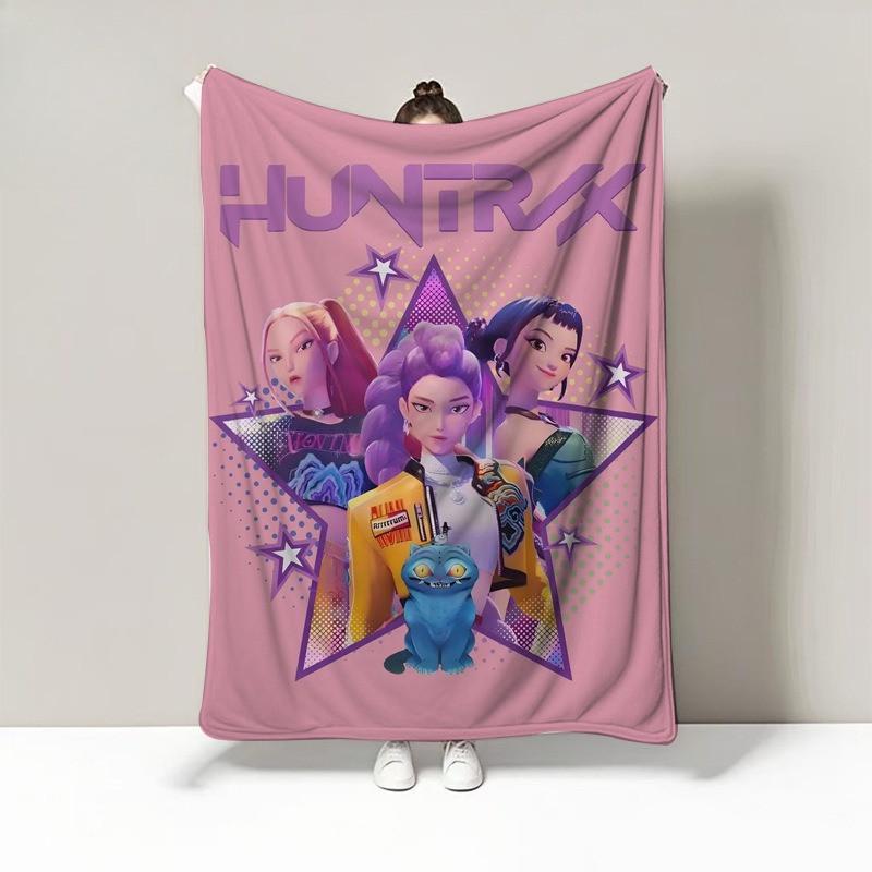 Sajaboys Kpop Printing Blanket for Home Fleece Plush Hunters Flannel Blankets