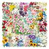 Assorted 50PCS Clear PET Floral Art Stickers Fresh Flower Plant Aesthetic Waterproof Decals for DIY Journal Scrapbook