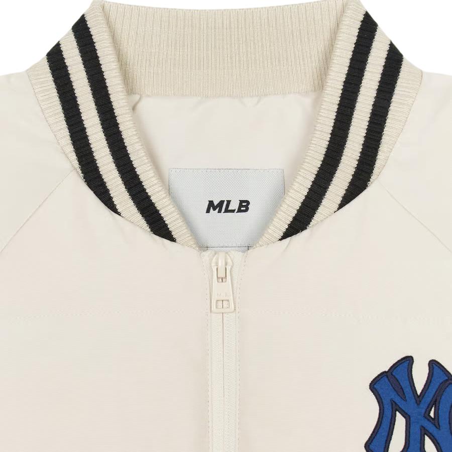 MLB New York Yankees VARSITY RIB LIGHT SHORT DOWN JKT Down Jacket Unisex Dark Cream 3ADJV0146-50CRD