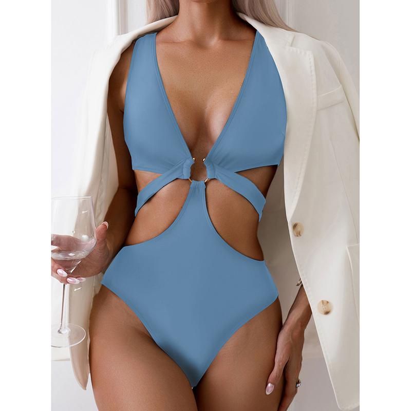 

Sexy Bikinis Woman Swimwear One Piece Women s Swimsuit 2025 Female Bath Bathing Suits Swimming for Beach Wear L синий