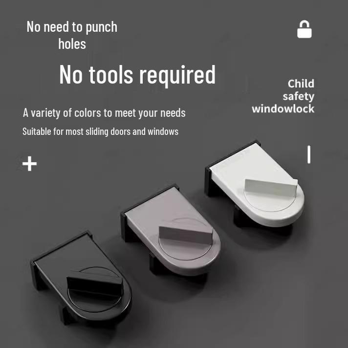 Screen and Sliding Door Restrictor Lock: No-Punch Window and Door Stopper