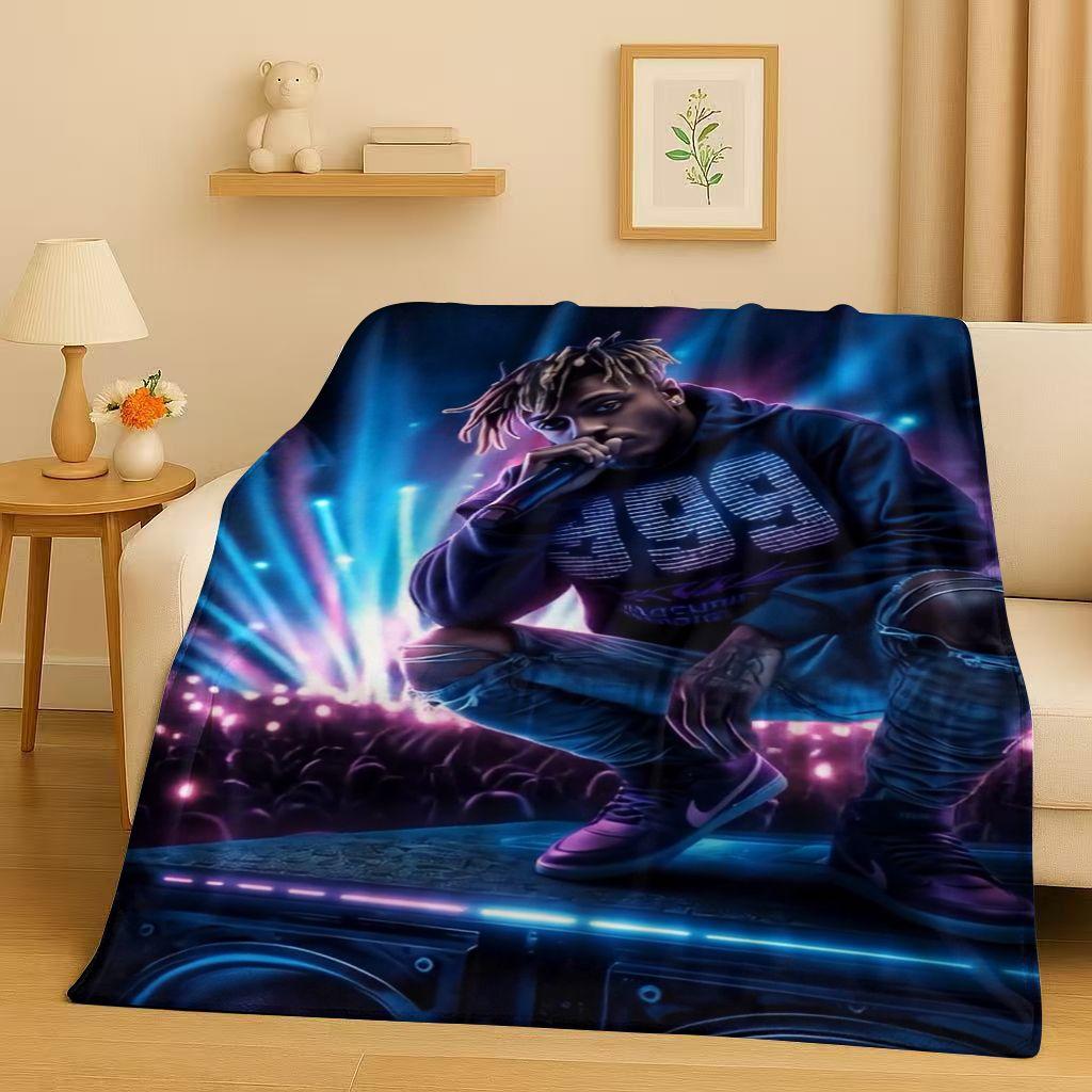 2026 New Top Hip Hop Rapper Star Cartoon Art Flannel Blanket,Ultra Soft Warm Plush Throw for Home Bedroom Bed Sofa Cover Office