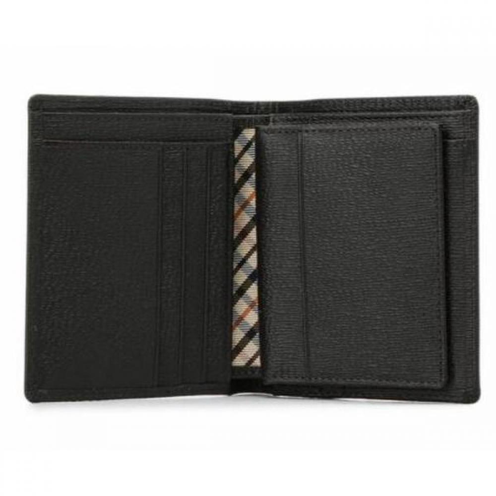 Daks Dark Brown Leather Gold Logo Wallet Dbwa2e913w3