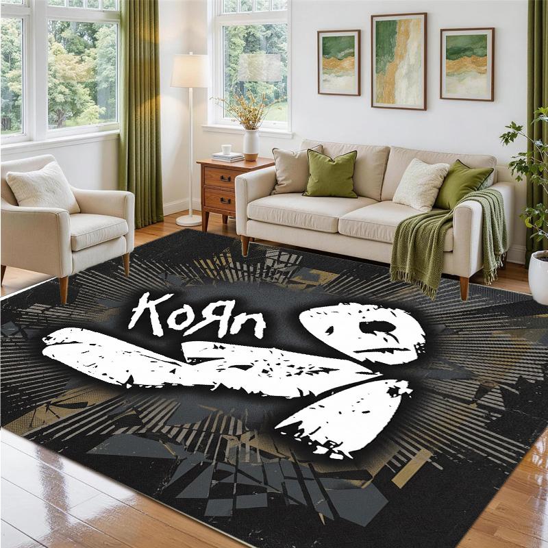 Korn Design Crystal Velvet Rug Soft Decorative Mat for Bedroom Entrance