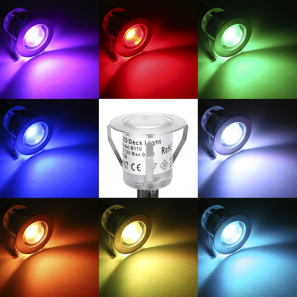 LEDs Deck Lights w/Remote Control 16 RGBW Colors&4 Lighting Mode Adjustable