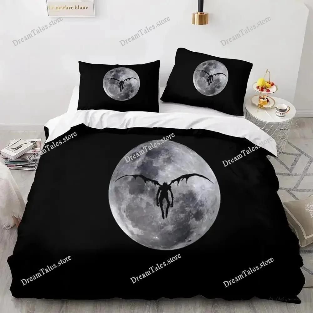Death Note Bedding Set Single Twin Full Queen King Size Bed Set Adult Kids Bedroom Duvet Cover Sets 3D Print Anime Death Note741