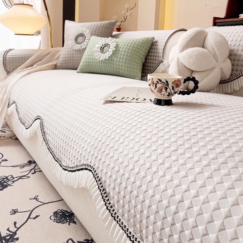 Sofa Cushion Summer New Ice Silk Mat Cushion Universal Non-Slip Seat Cushion Light Luxury High-Grade Leather Sofa Cover