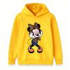 Kids Boys Girls Pullover Hoodie, Trendy Leopard Print Mouse Cartoon Pattern Casual Long Sleeve Hooded Sweatshirt, Soft Warm Streetwear Tops Daily Wear