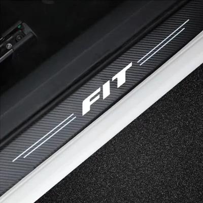 4pcs Car Sill Pedal Rear Bumper Protection Stickers for Honda FIT 2018 2017 2016 2015 2014
