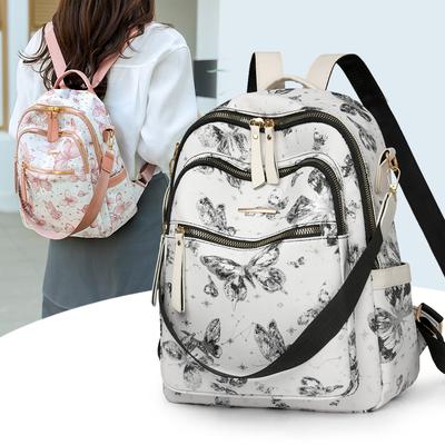 Backpack Women's Printed Small Backpack Large Capacity Outdoor Travel Bag