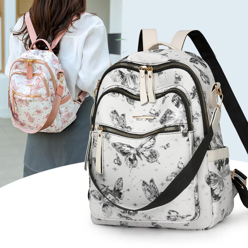 

Backpack Women s Printed Small Backpack Large Capacity Outdoor Travel Bag чорний