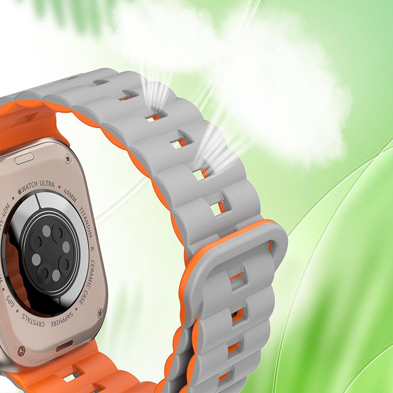 Silicone Strap For Apple Watch Ultra 2 1 49mm Series 9 8 7 45mm 44mm 42mm 38mm 40mm Sports Band For iWatch 6 5 4 3 Se Bracelet Accessories