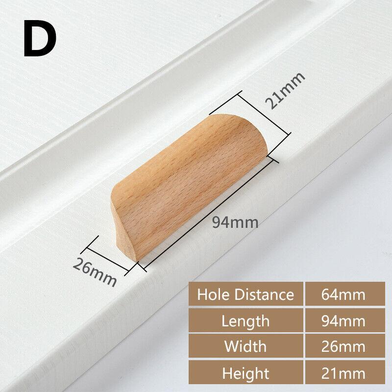 

Ручка для деревянной мебели, ручки для ящиков, скандинавские ручки для шкафов из цельного дерева, экологически чистая ручка для шкафа с крепежными винтами