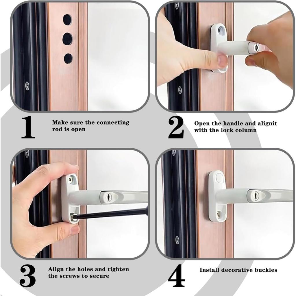 Fizzix Universal uPVC Window Handle Multi-Spindle – Durable Replacement Window Handle for uPVC Windows, Easy Installation