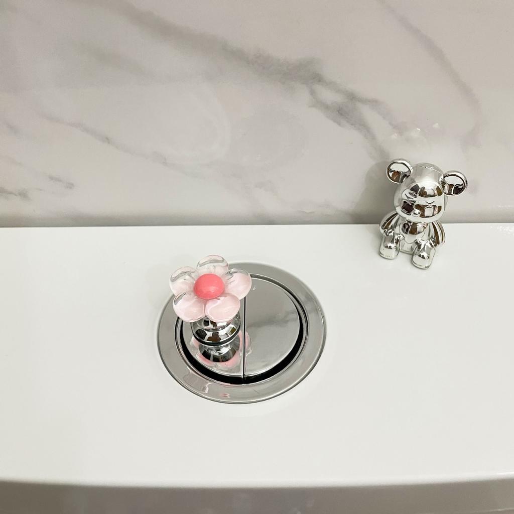 Cute Flower Toilet Press, Toilet Water Tank Flush Button