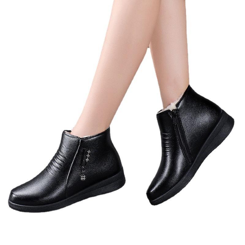 New Autumn and Winter Women's Warm Short Boots Non-slip Waterproof Comfortable Flat Casual Boots
