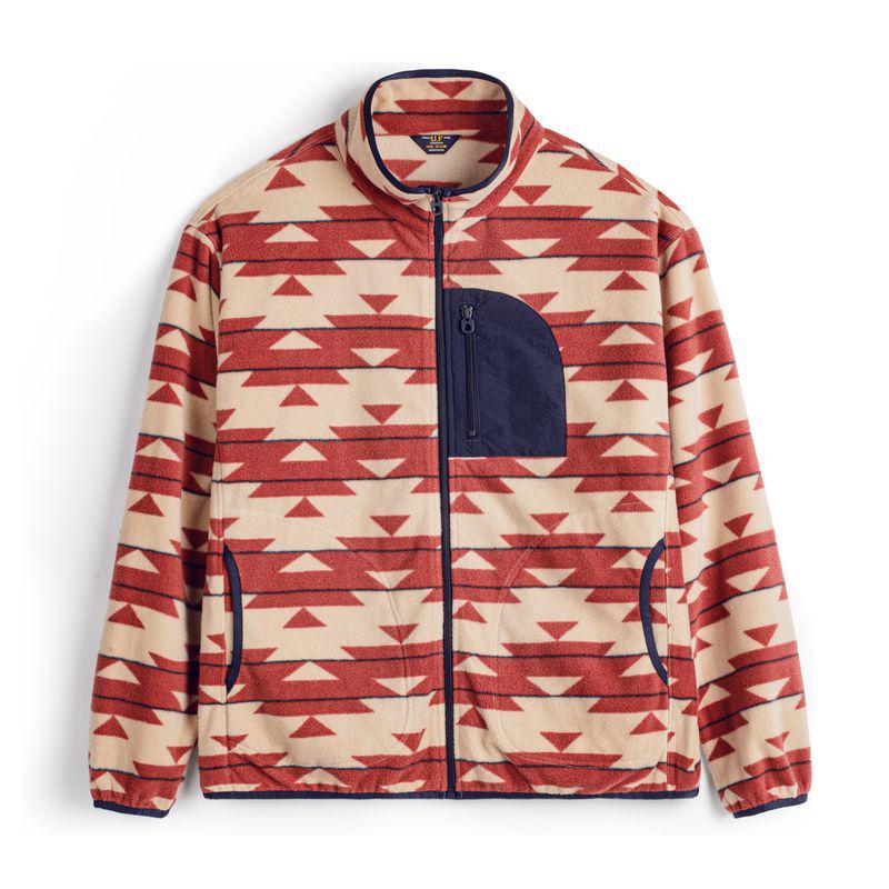 Madden Workwear Navajo Print Men's Fleece Hoodie with Zipper and Stand Collar