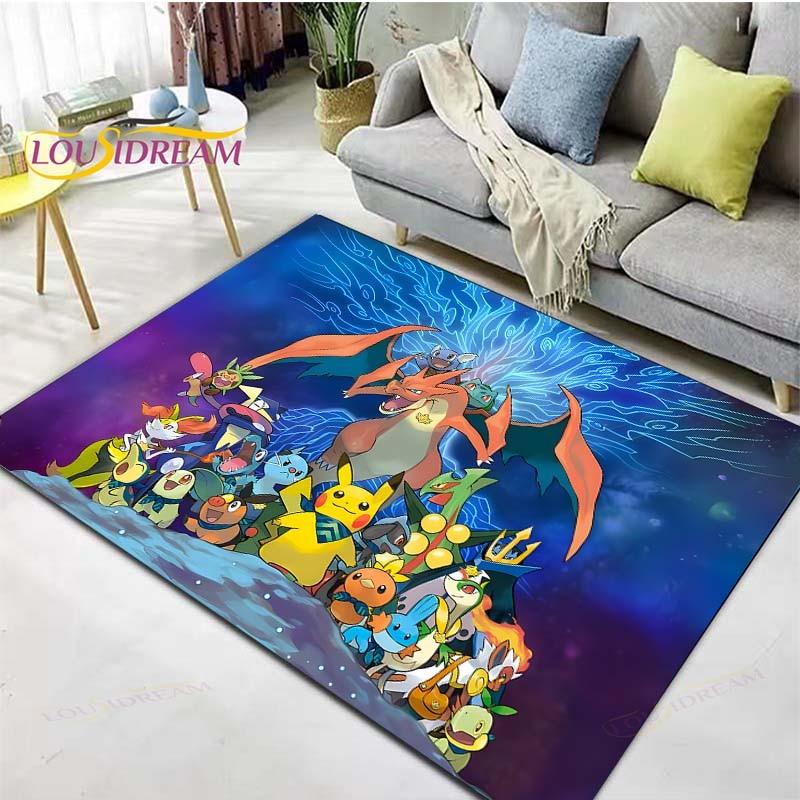 Χαλί Pokemon Χαλί Anime Παιδικά Χαλιά Σαλόνι Τραπεζάκι τσαγιού Χαλί Υπνοδωματίου Πλενόμενα Χαλιά Δαπέδου Χαλί Οικιακής Χρήσης Χαριτωμένο Χαλί