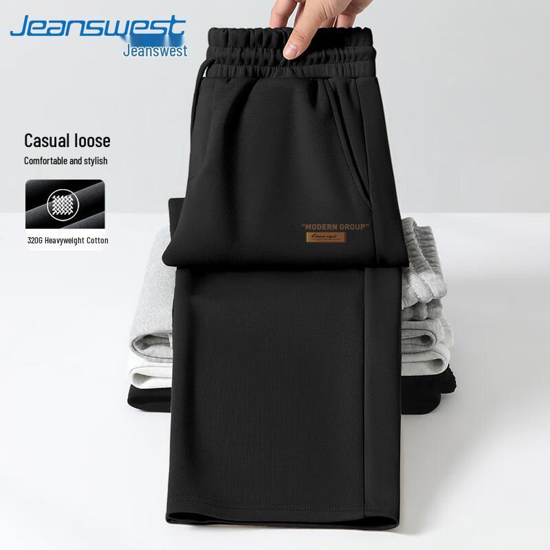 

Jeanswest Men s Heavyweight Letter Print Straight Leg Casual Pants 2XL